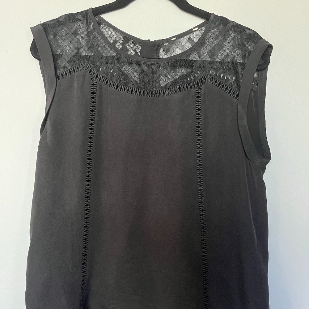 Christine Lace Yoke Silk Blouse